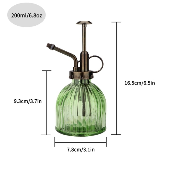 NEW! Vintage Apothecary Style Green Glass Plant Sprayer - Picture 3 of 4